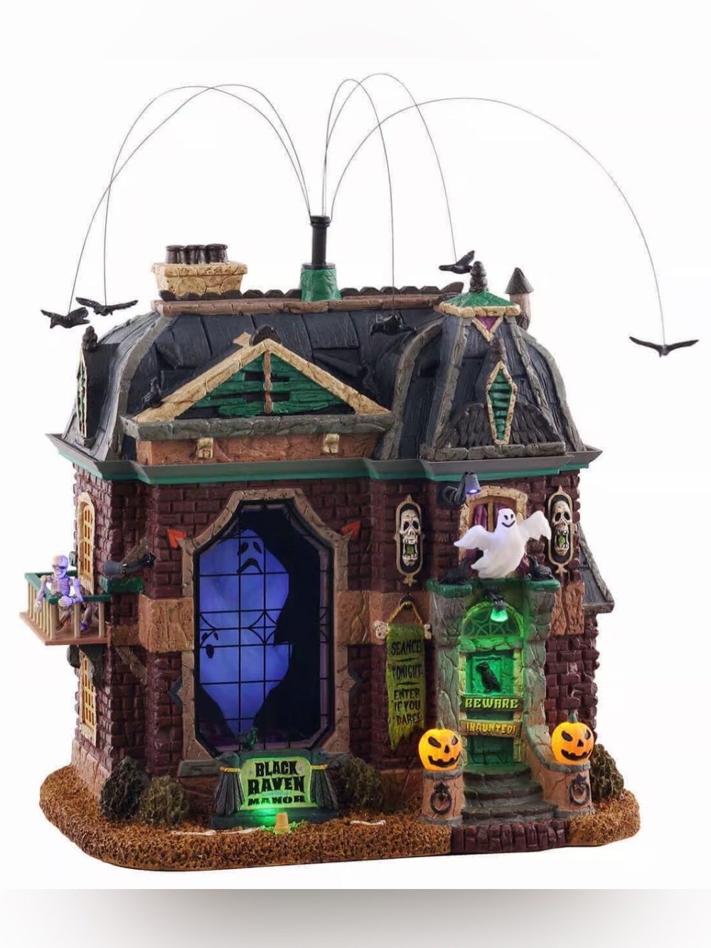 Lemax Spooky Town Black Raven Manor Halloween Decor #05605